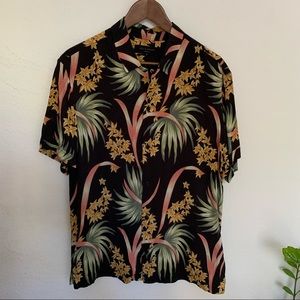 Mens All Saints Short Sleeve Button Down. Size Medium.